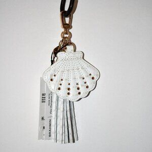 BRAHMIN Seashell Crystal Tassel Bag Charm #007715101323 NWT